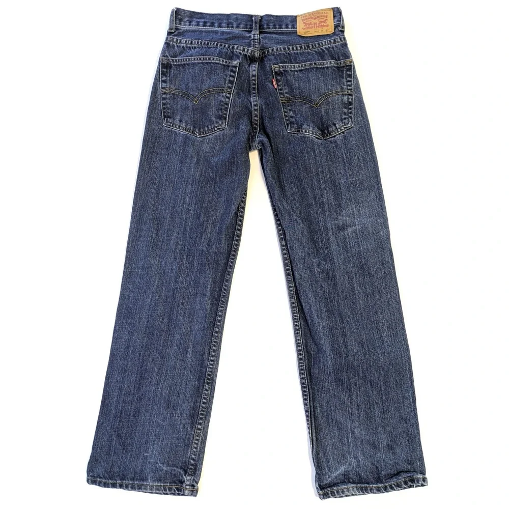 Levis 550 Relaxed Fit Jeans Boys 16 Slim Medium Wash Blue Denim W26 L28